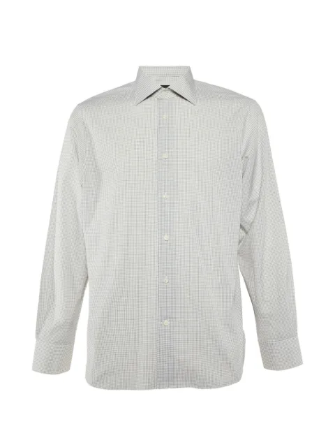 Ermenegildo Zegna Vintage chemise en coton à carreaux