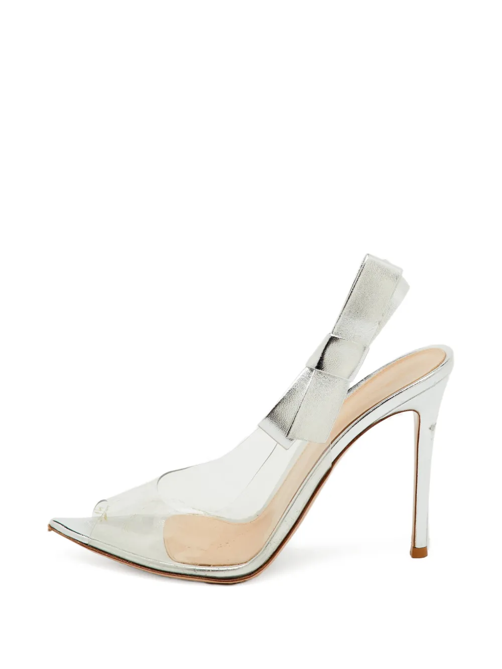 Gianvito Rossi bow-detail pointed-toe sandals - Bianco