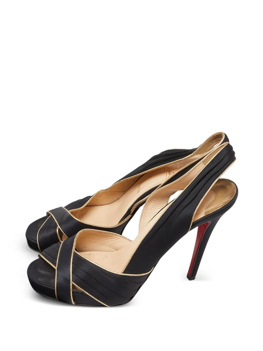 Christian Louboutin Pre-Owned platform slingback sandals - Schwarz