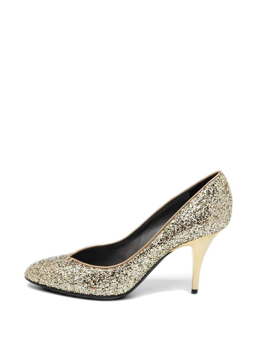 Giuseppe Zanotti Vintage glitter round-toe pumps - Oro