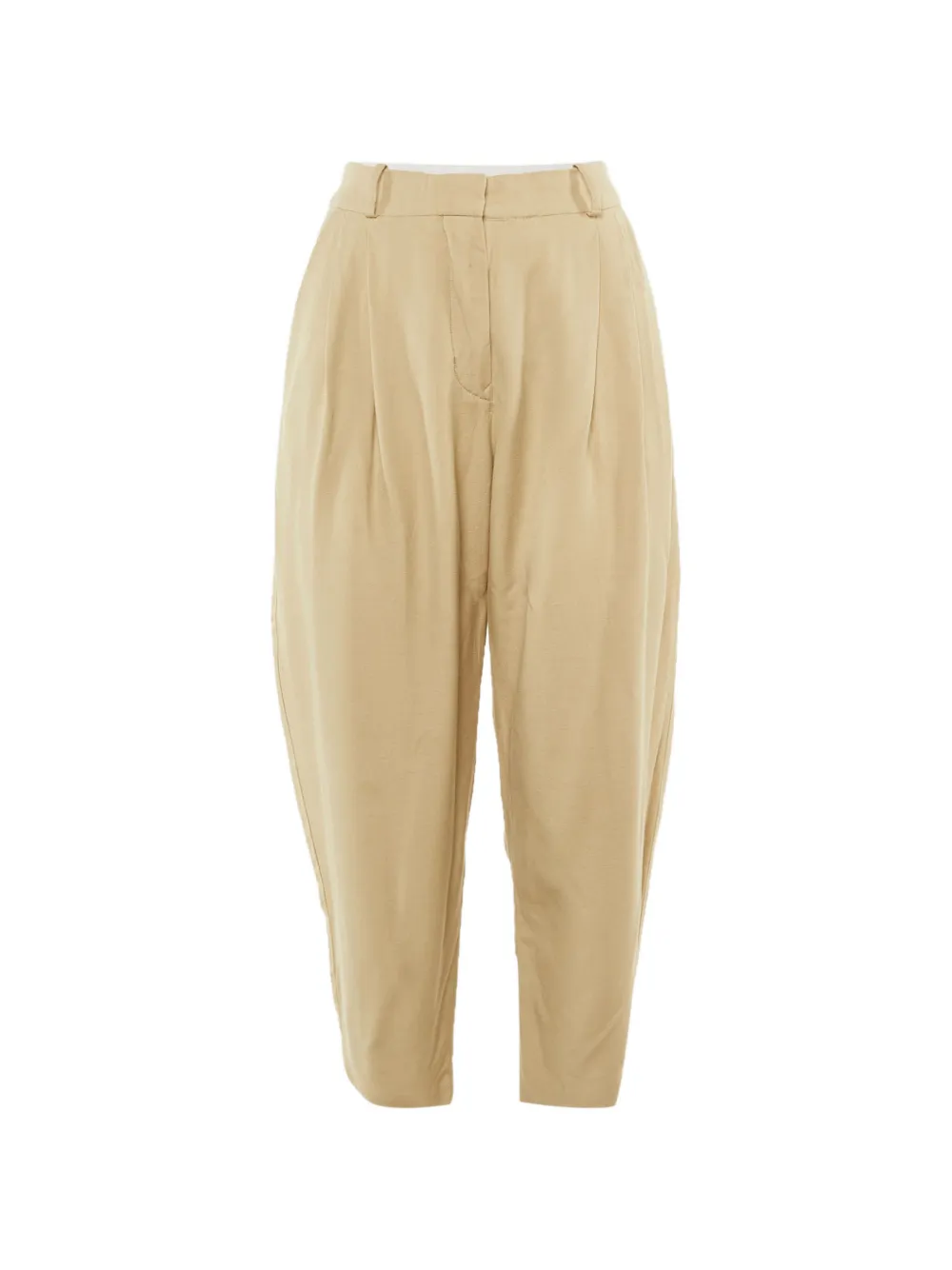 Stella McCartney Pre-Owned crepe pleated trousers - Toni neutri