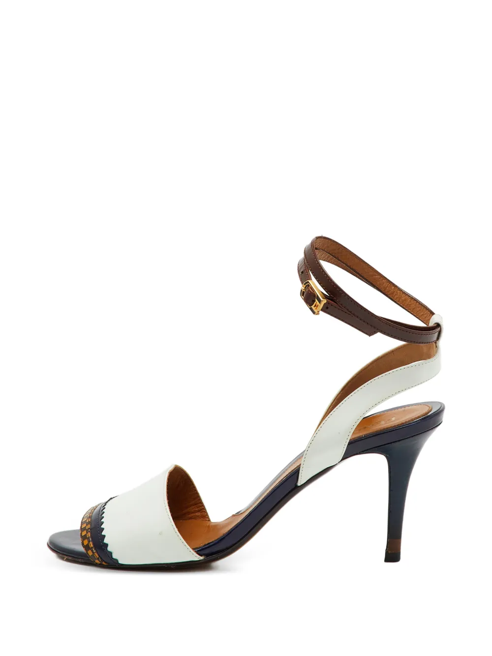 Fendi Pre-Owned ankle-wrap leather sandals - Weiß