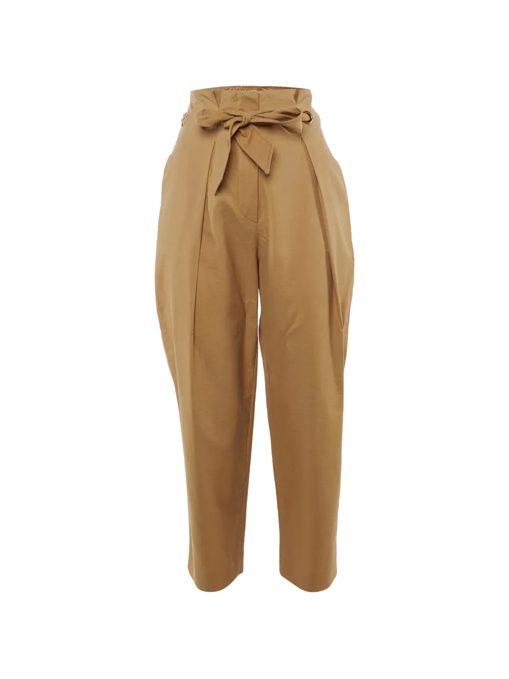 Max Mara paper-bag waist trousers - Marrone
