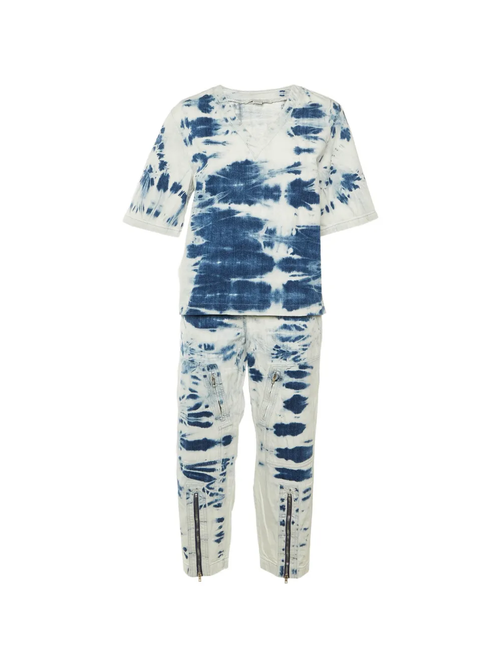 Stella McCartney Pre-Owned tie-dye denim co-ord set - Blu