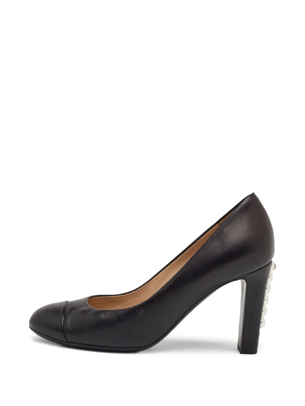 CHANEL Pre-Owned cap-toe CC pearl pumps - Black