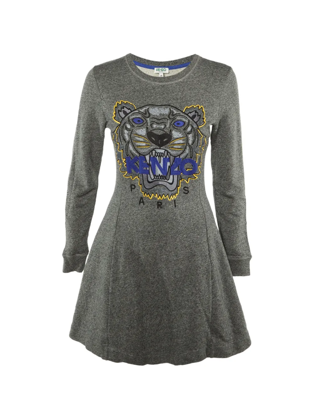 Kenzo Pre-Owned embroidered sweater dress - Grey