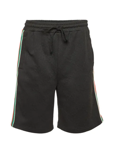 Gucci Pre-Owned GG-embossed Web stripe shorts