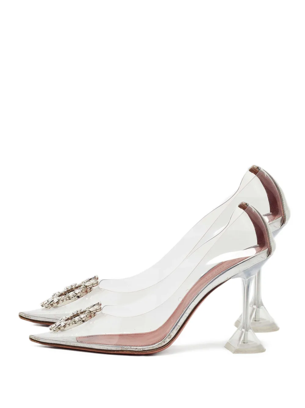 Amina Muaddi Begum crystal-embellished pumps - Argento