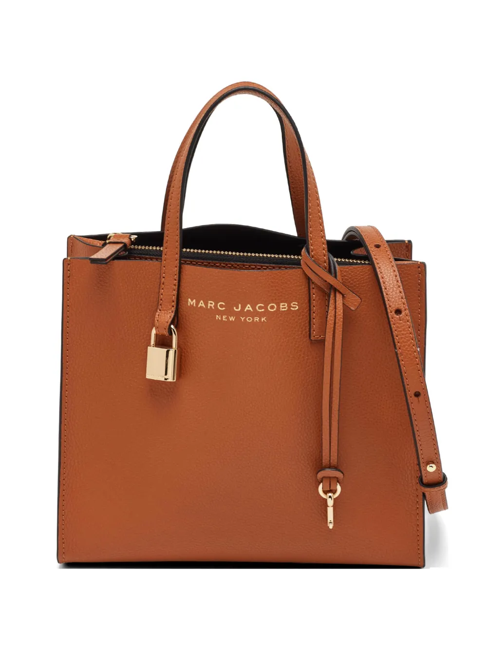 Marc Jacobs Vintage mini Grind leather tote bag - Marrone