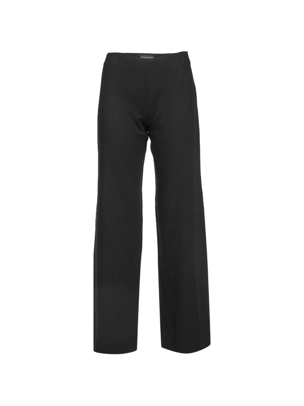 Emporio Armani Pre-Owned wool wide-leg trousers - Nero