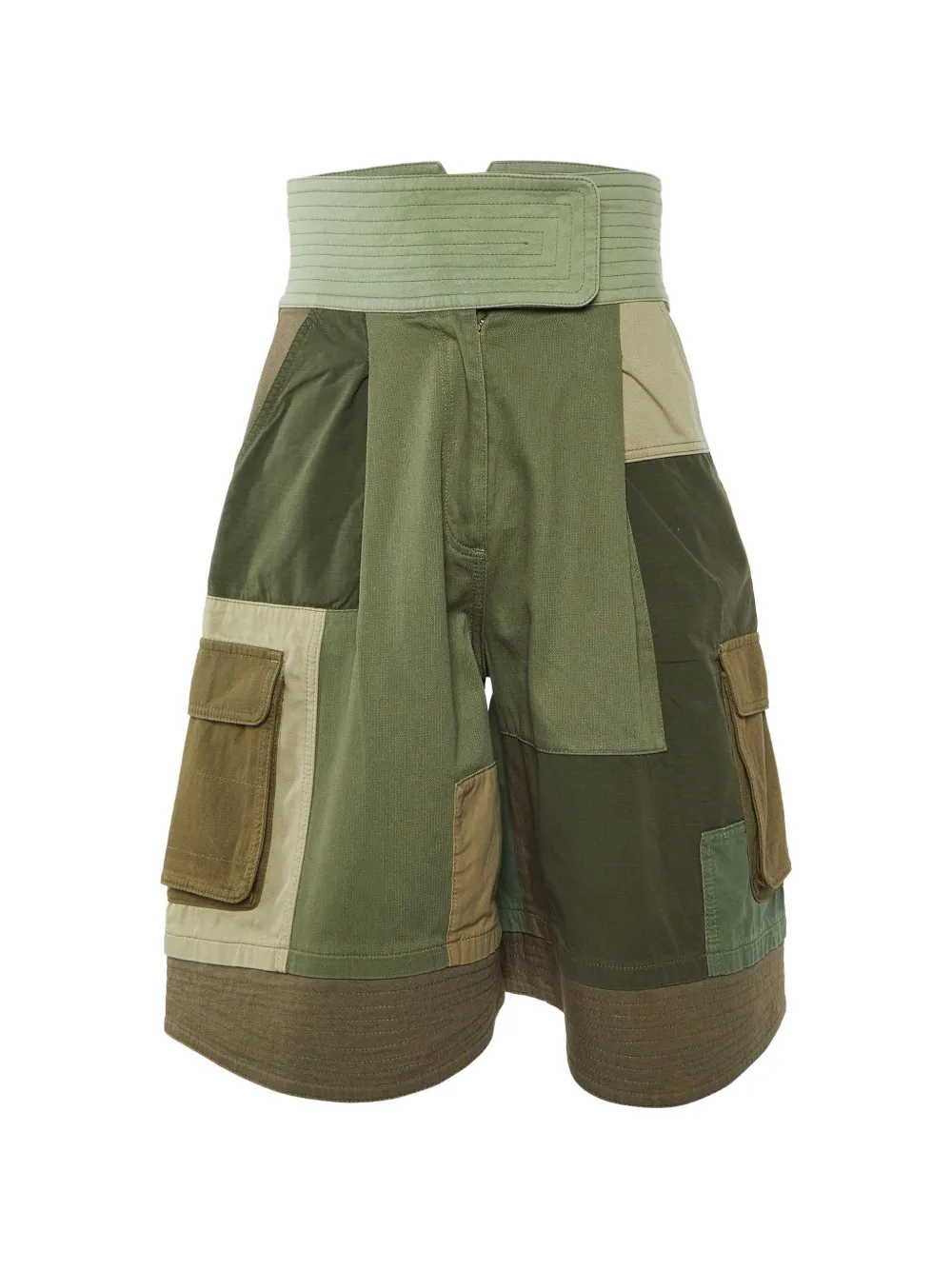 Valentino Garavani Pre-Owned patchwork cargo shorts - Verde