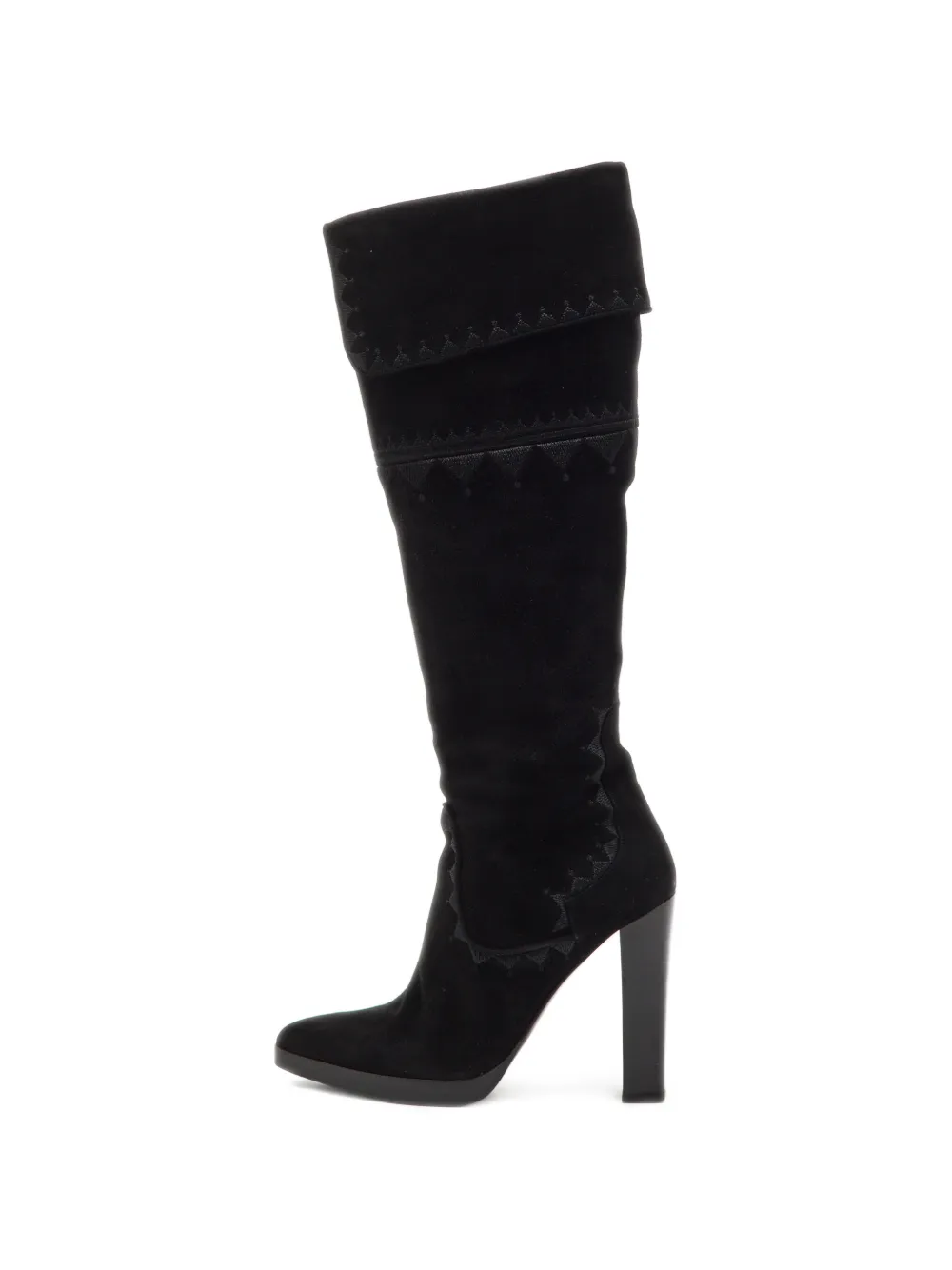 Hermès Pre-Owned Crusader embroidered boots - Nero