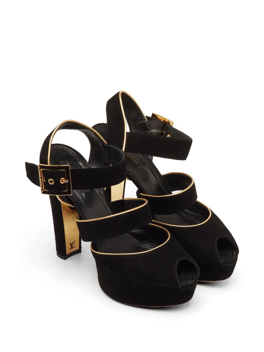 Louis Vuitton Pre-Owned Mowani peep-toe sandals - Black