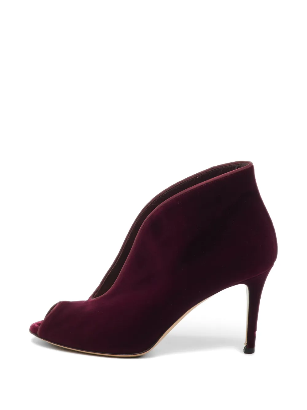 Gianvito Rossi velvet peep-toe ankle boots - Violett