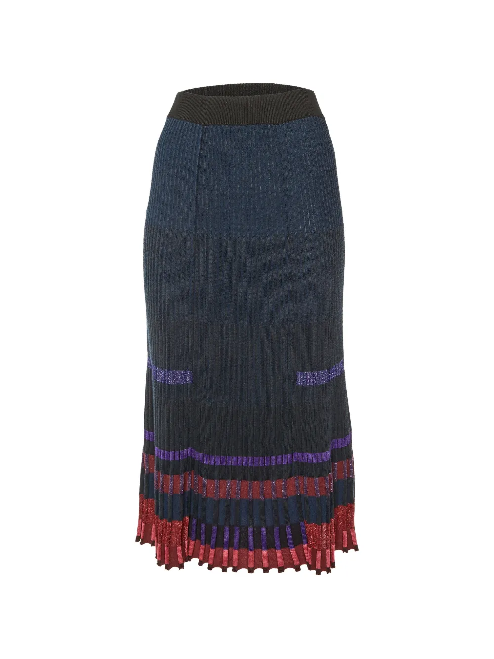 Kenzo Pre-Owned ribbred midi skirt - Blu