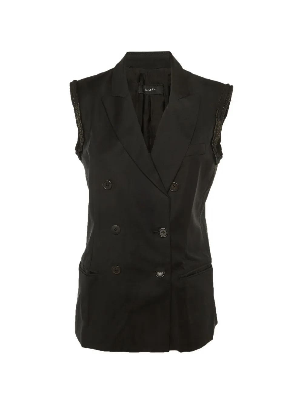 JOSEPH double-breasted wool vest - Nero