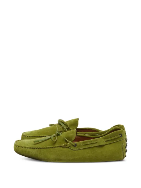 Tod's Vintage bow suede slip on loafers