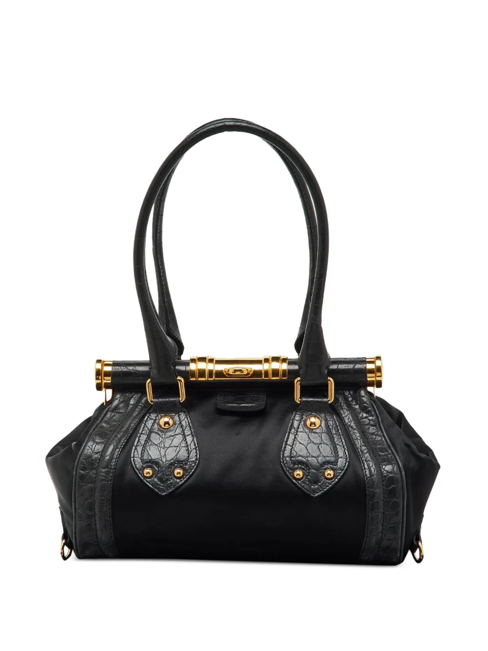 Celine Pre-Owned Triomphe crocodile-effect tote bag - Black