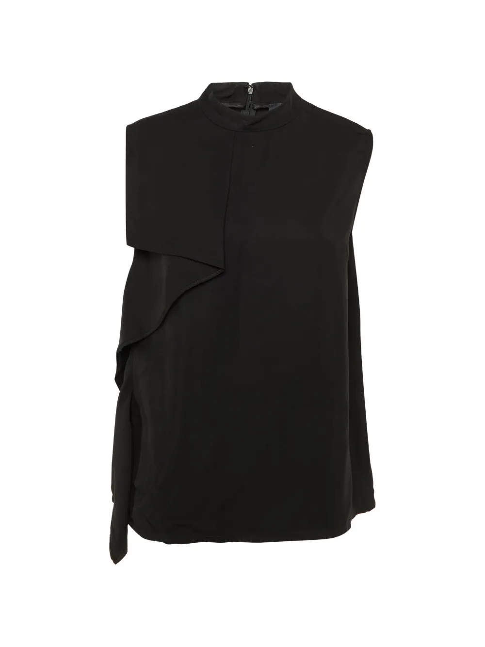 Cavalli Class draped sleeveless blouse - Nero
