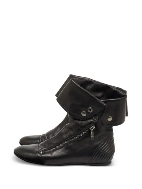 Alexander McQueen Pre-Owned fold-over leather ankle boots