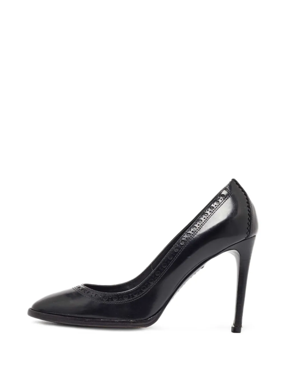Burberry Pre-Owned leather brogue pumps - Black
