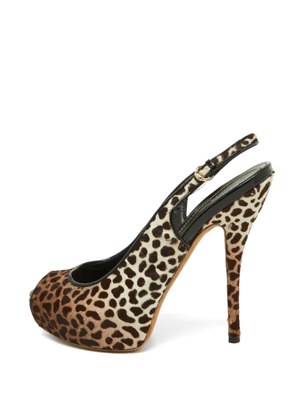 Gucci Pre-Owned Sofia leopard-print sandals - Neutrals