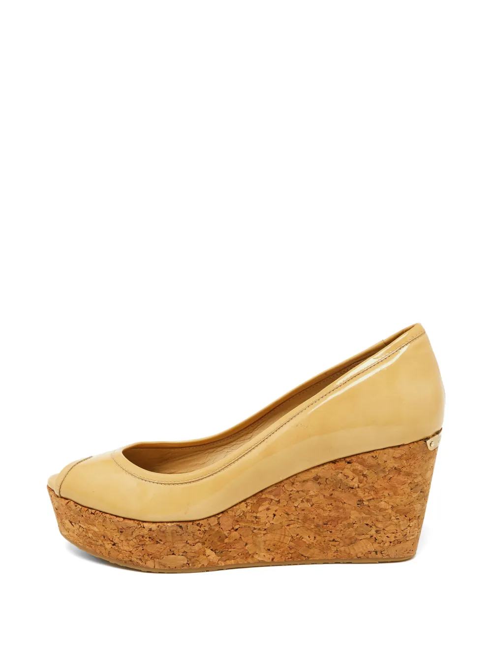 Jimmy Choo Pre-Owned Parley cork-wedge pumps - Nude