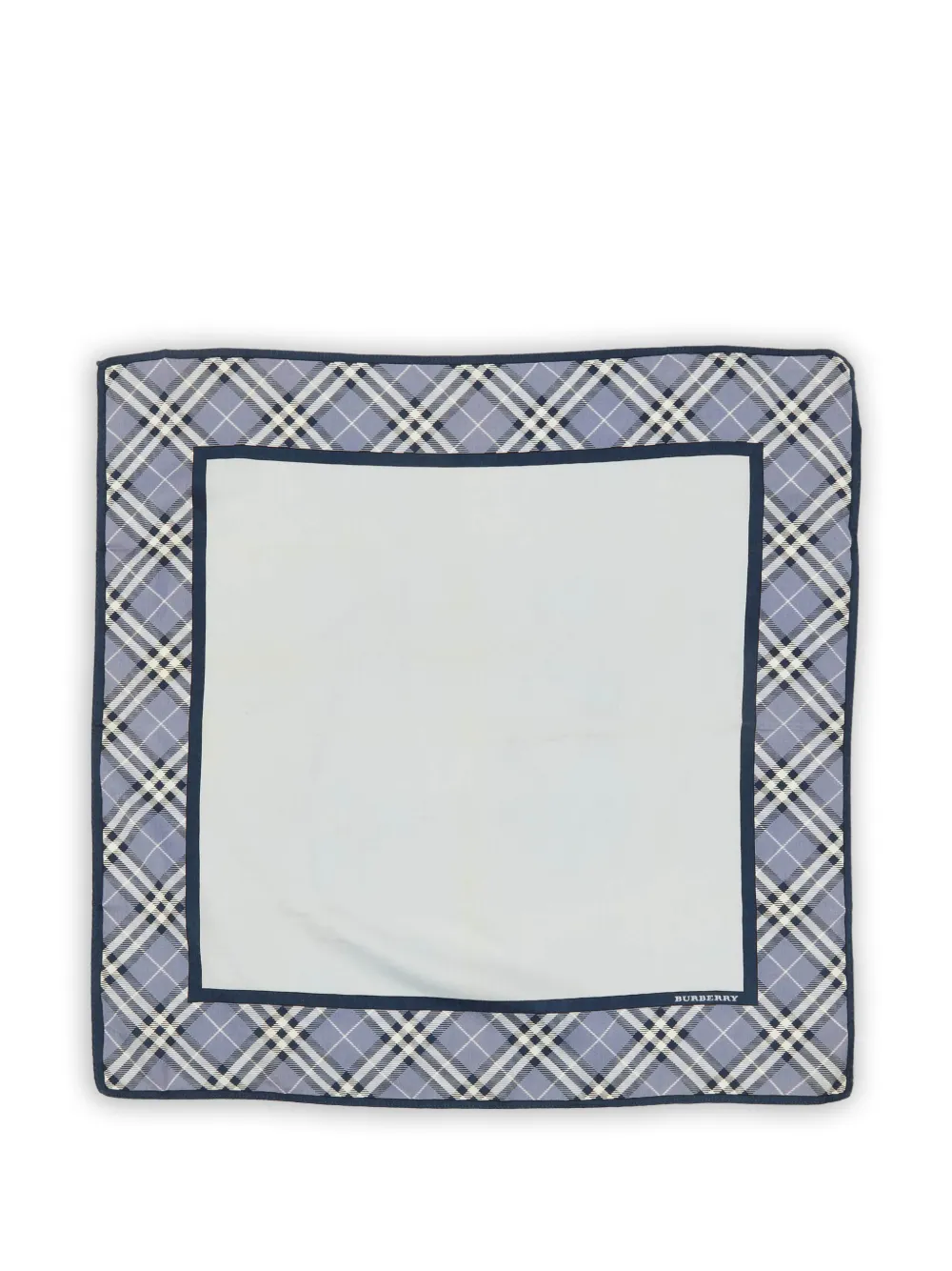 Burberry Pre-Owned checked cotton handkerchief - Blu