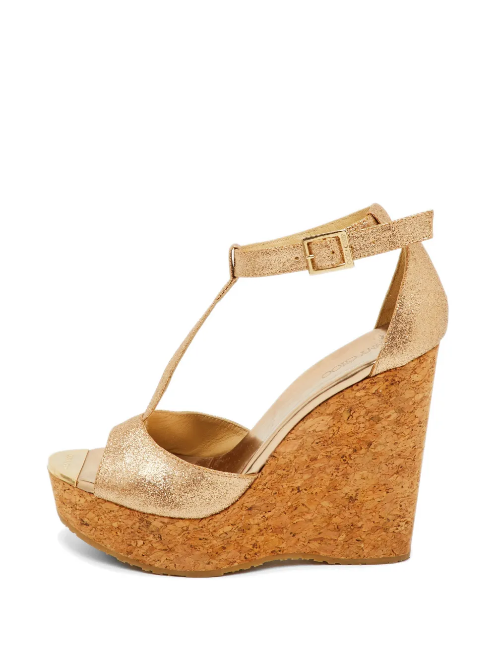 Jimmy Choo Pre-Owned sandales à bride salomé - Or