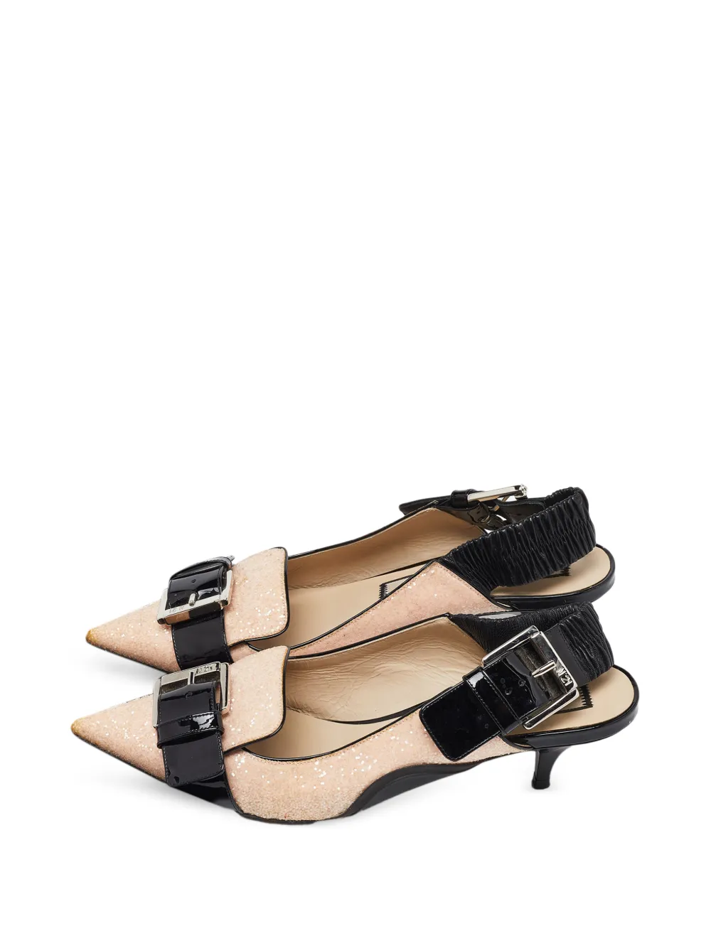 Nº21 buckled slingback leather pumps - Neutrals