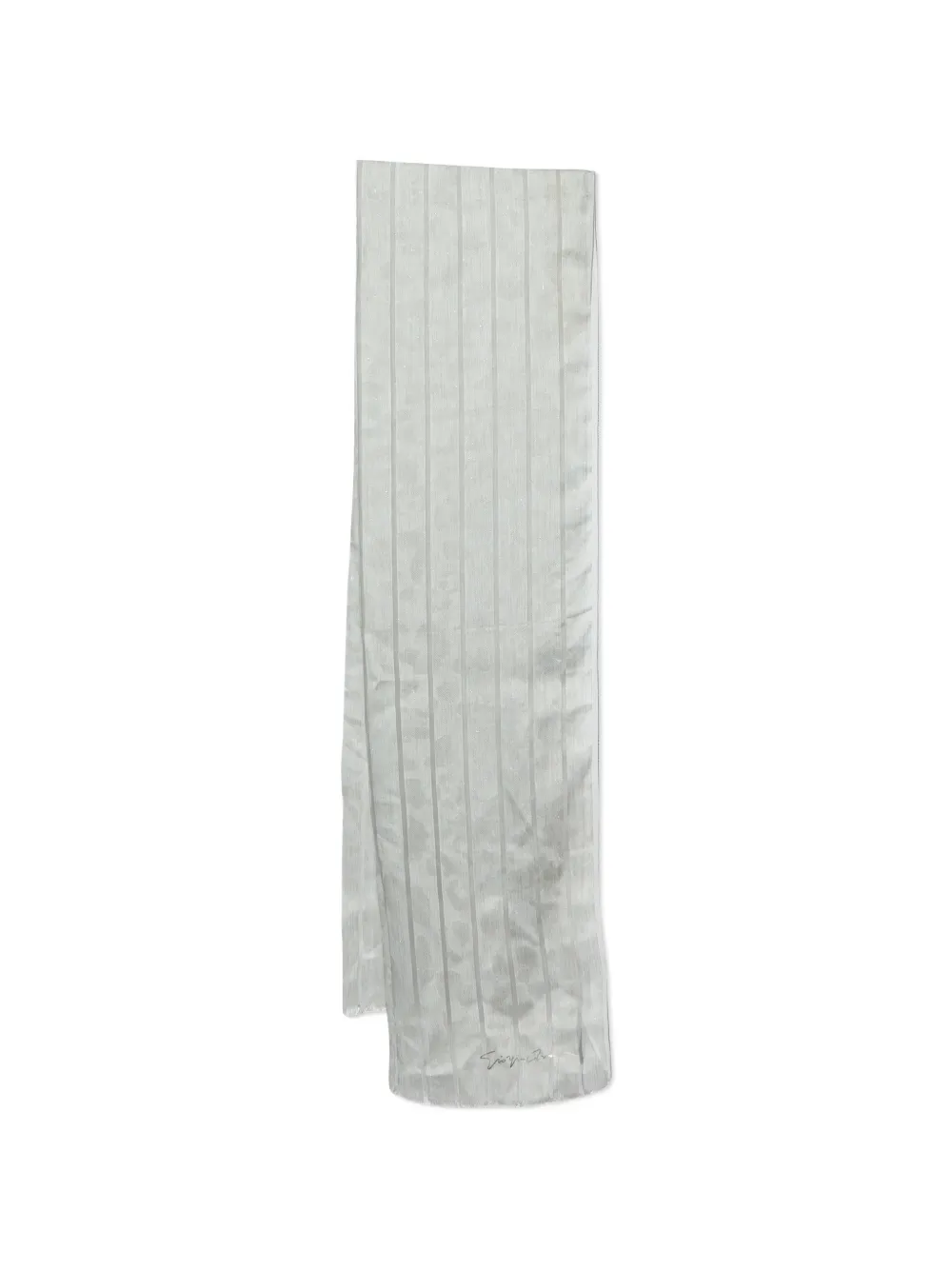 Giorgio Armani Pre-Owned stripe pattern scarf - Grigio