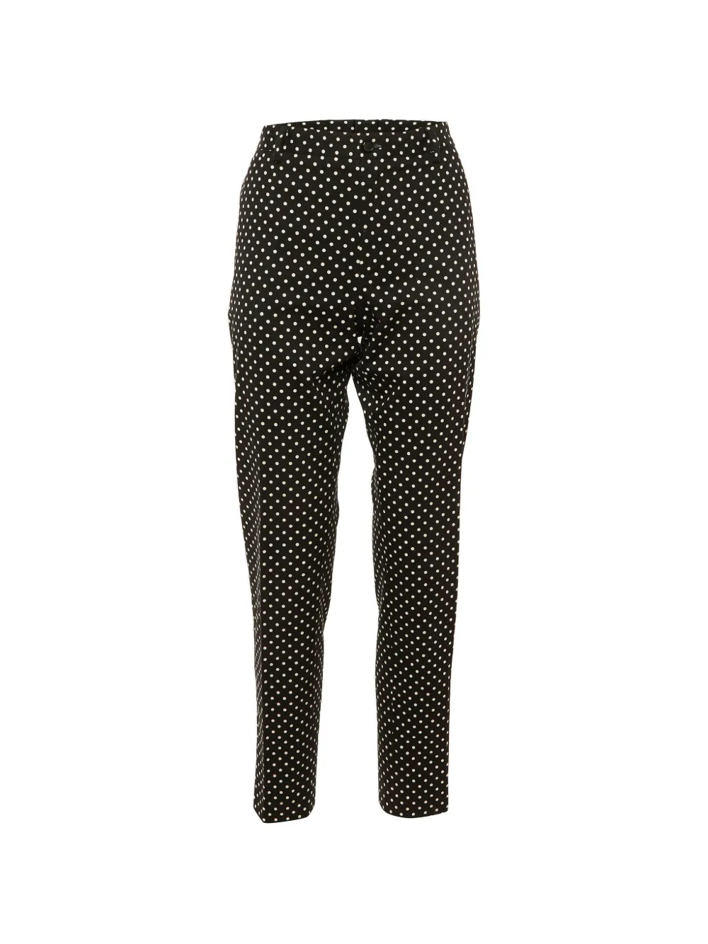 Pre-owned Dolce & Gabbana Polka Dot Trousers In Black