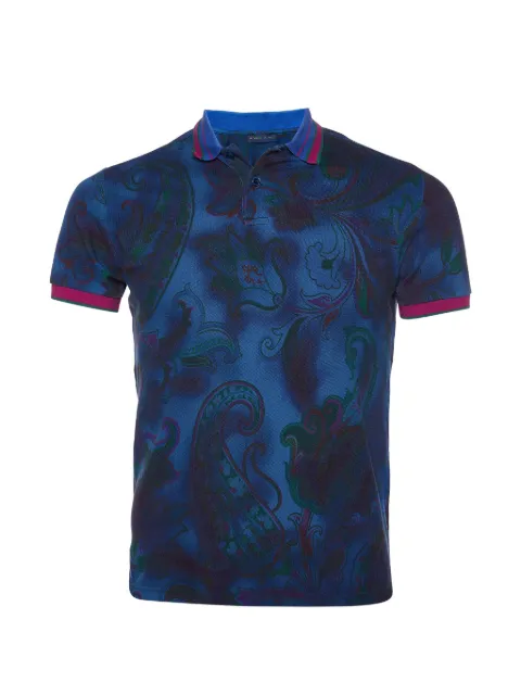 Etro Pre-Owned Paisley-print pique polo T-shirt