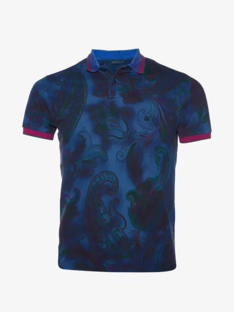 Etro Pre-Owned Paisley-print pique polo T-shirt