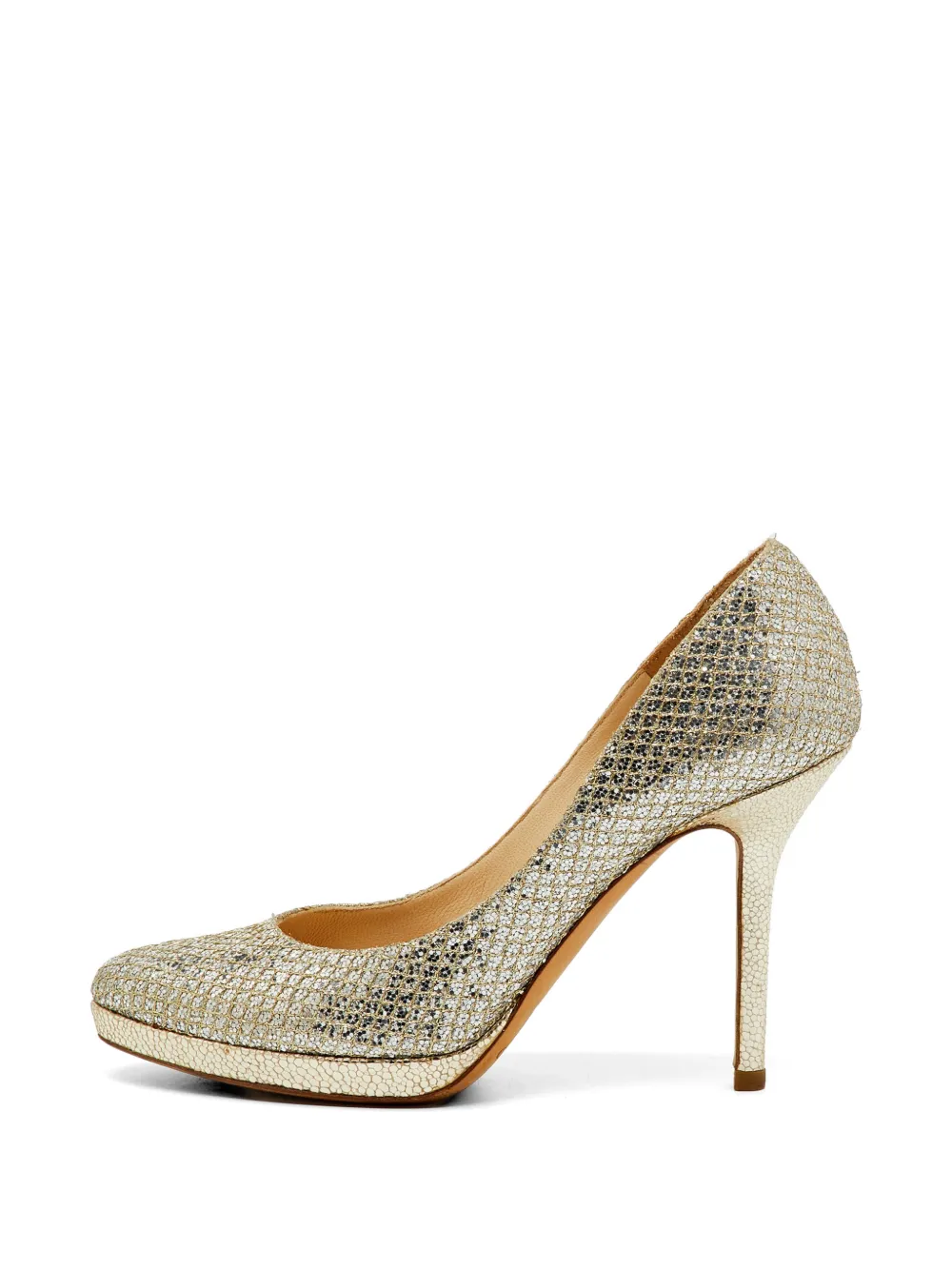 Jimmy Choo Pre-Owned Hope glitter pumps - Gold