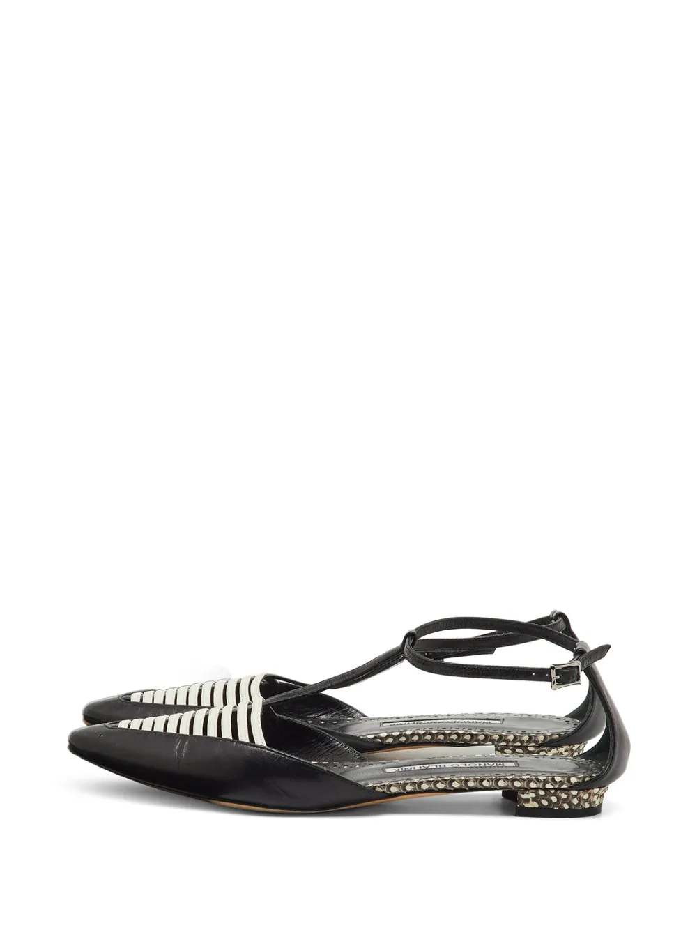 Manolo Blahnik Carolyne strappy leather sandals - Schwarz