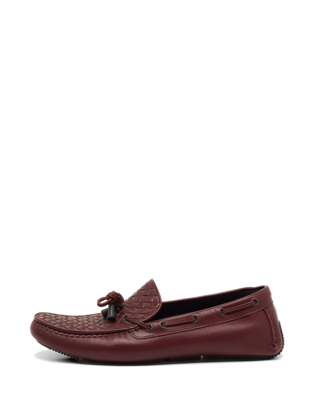 Bottega Veneta Pre-Owned Intrecciato bow loafers - Rosso