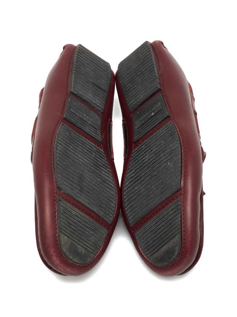 Bottega Veneta Pre-Owned Intrecciato Bow Loafers | Red  display picture 1