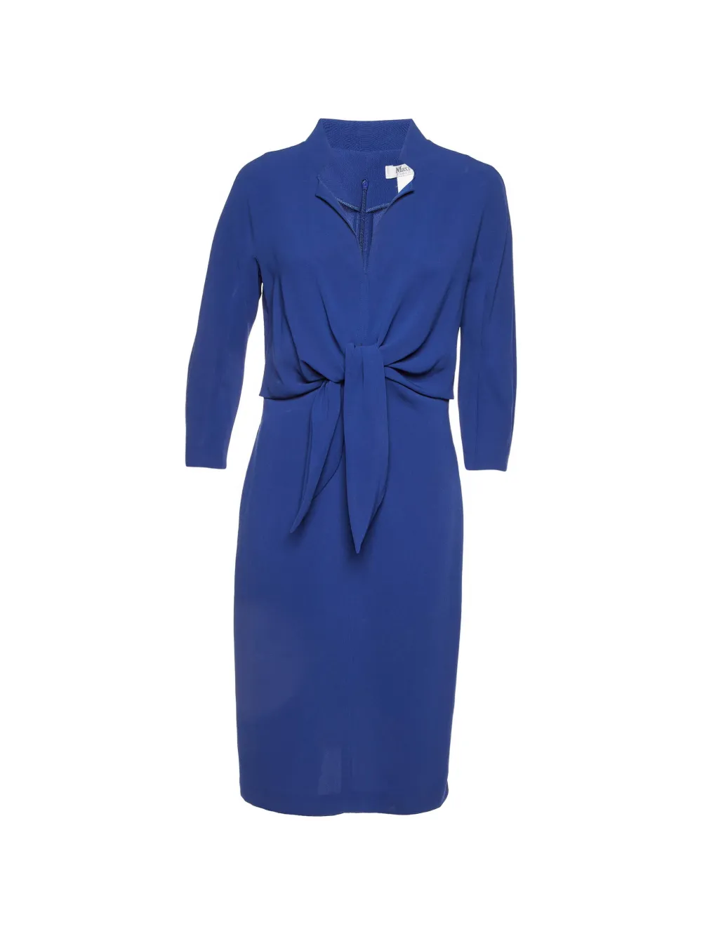 Max Mara tie-up crepe dress - Blue