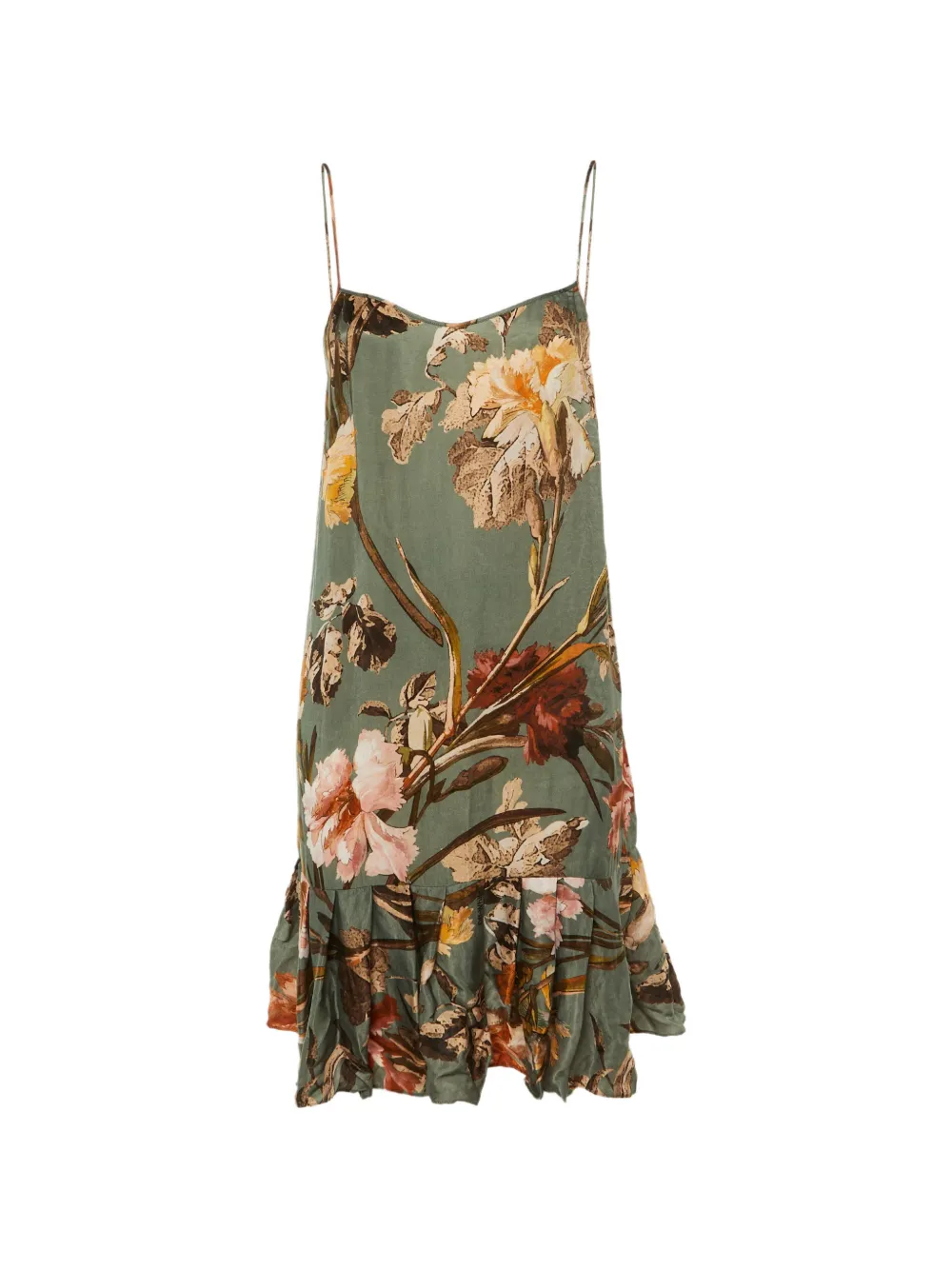Off-White Pre-Owned floral-print mini dress - Green