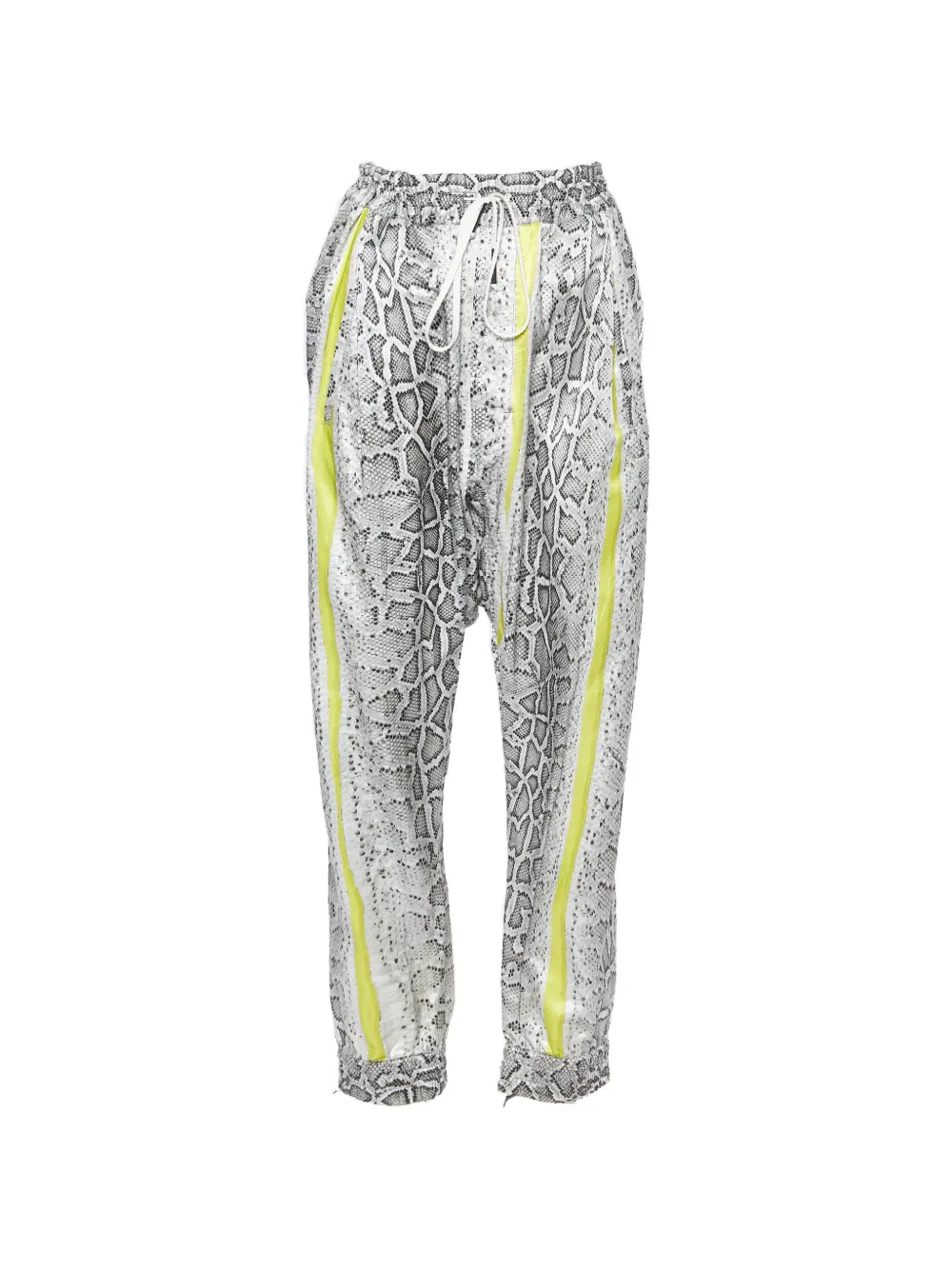 Roberto Cavalli Vintage pantalon imprimé serpent à lien de resserrage - Gris