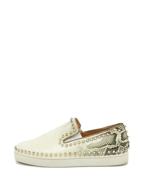 Christian Louboutin Pre-Owned snakeskin-print sneakers