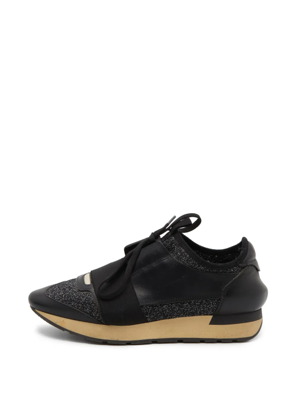 Balenciaga Pre-Owned Race Runner glitter sneakers - Schwarz