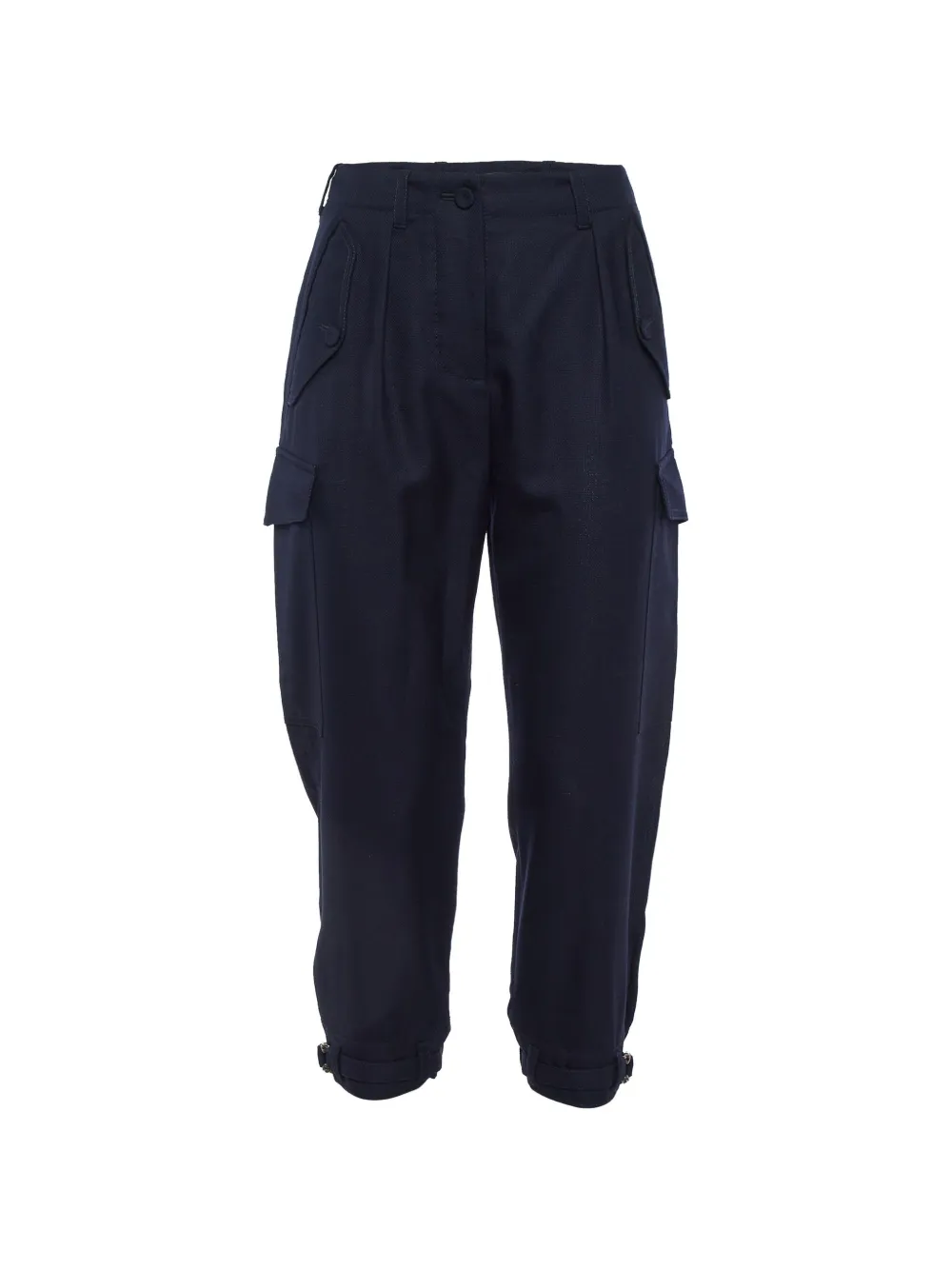 Stella McCartney Pre-Owned belted cuff-detail cargo pants - Blu