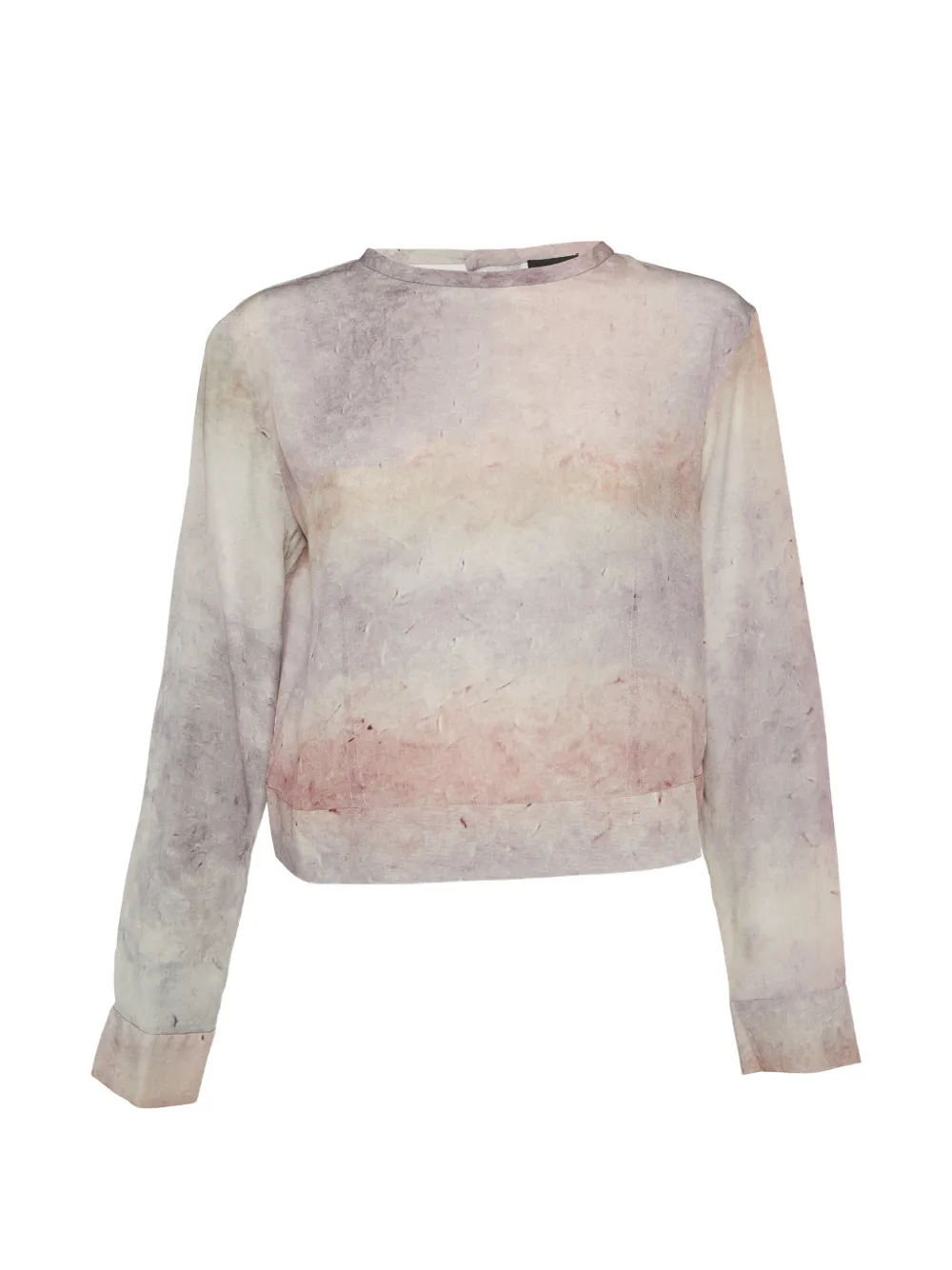 Giorgio Armani Pre-Owned printed silk open-back blouse - Rosa