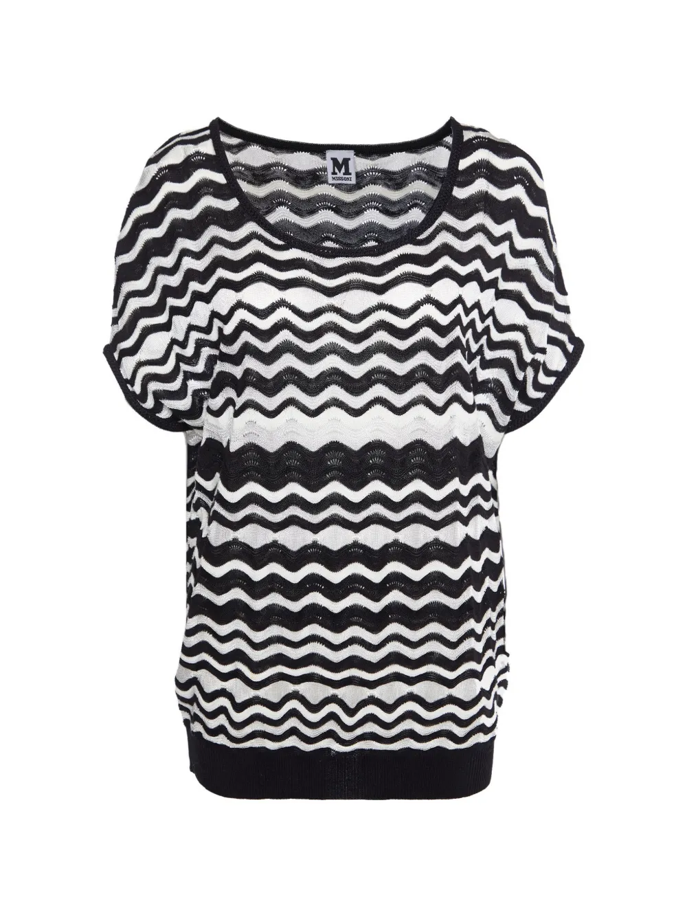 Missoni Pre-Owned monochrome zigzag-knit top - Nero