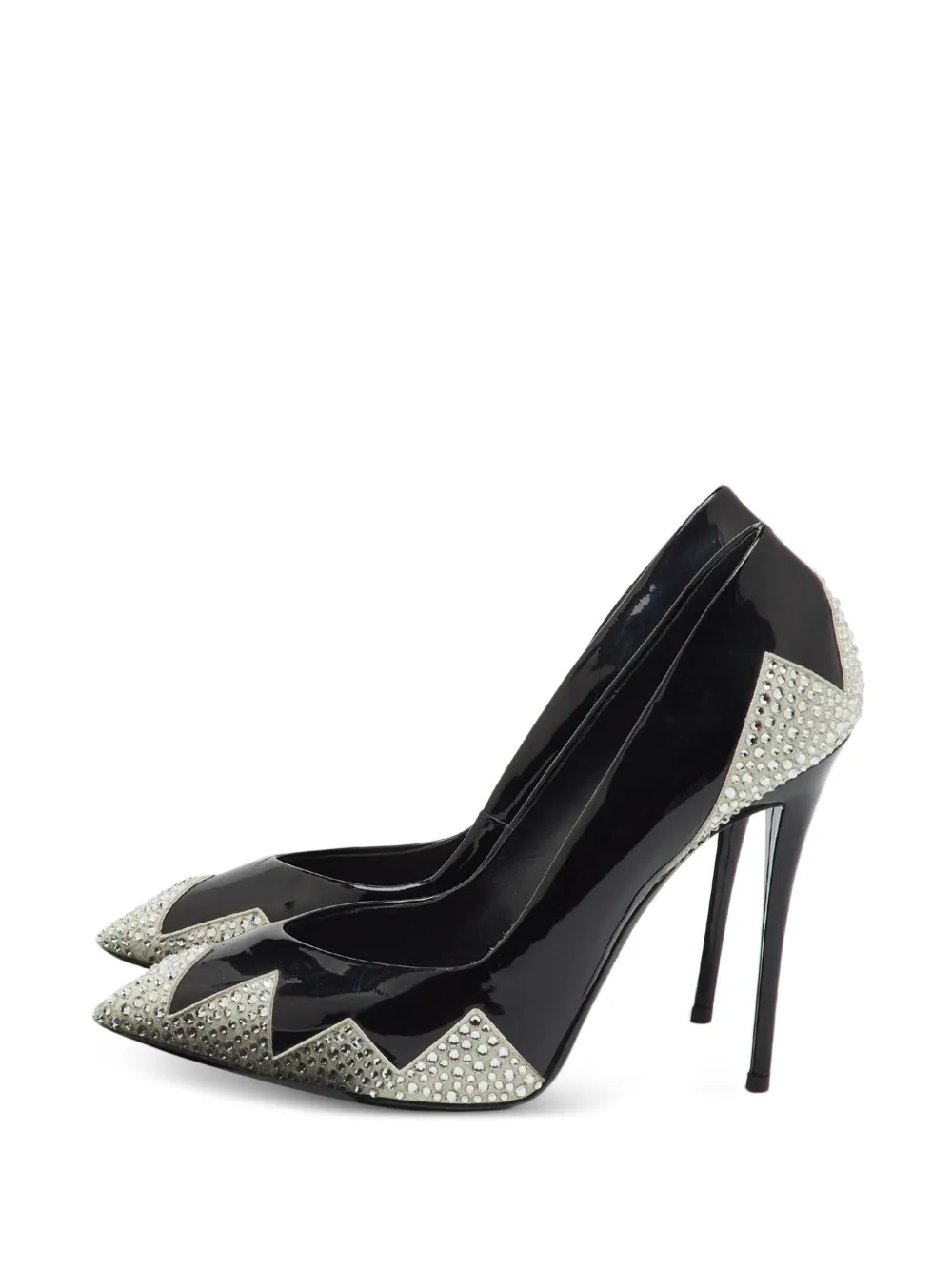 Giuseppe Zanotti Vintage crystal-embellished pointed-toe pumps - Nero