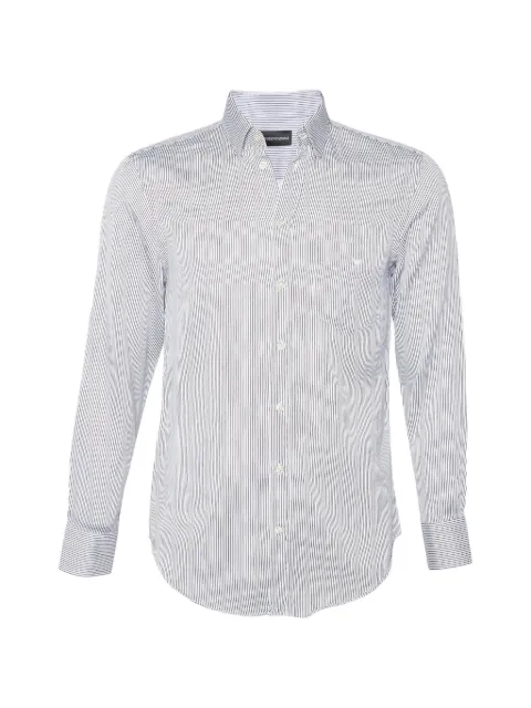 Emporio Armani Pre-Owned Striped button-front shirt