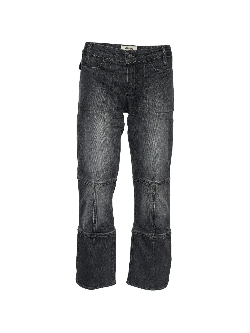 Pre-owned Moschino Butterfly-detail Jeans In Gray