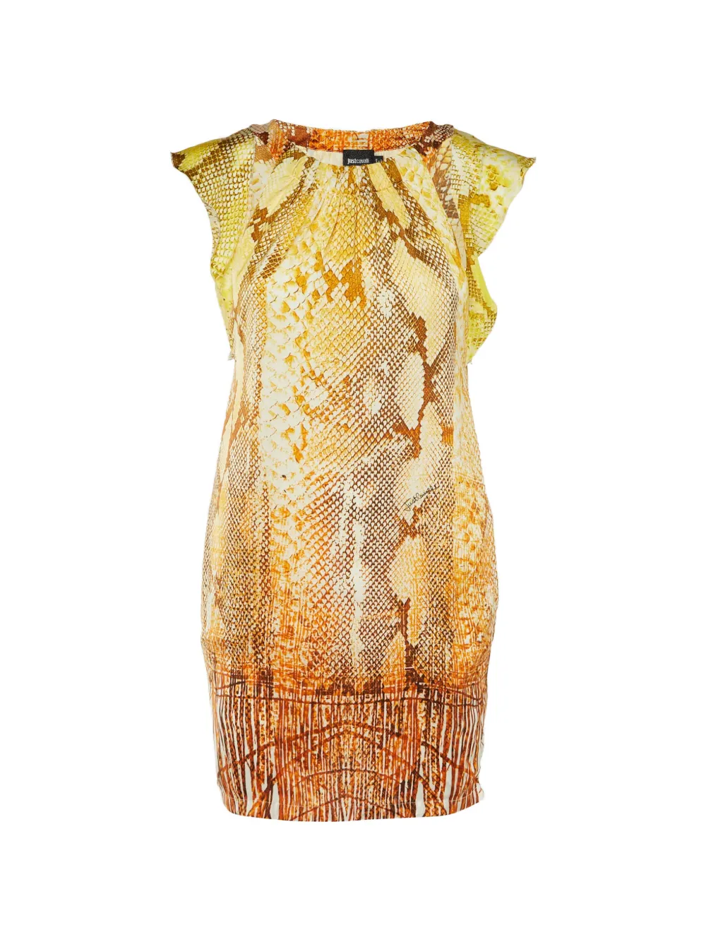 Just Cavalli Vintage georgette mini dress - Arancione